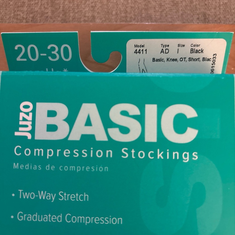 Juzo Basic Black Compression Stockings